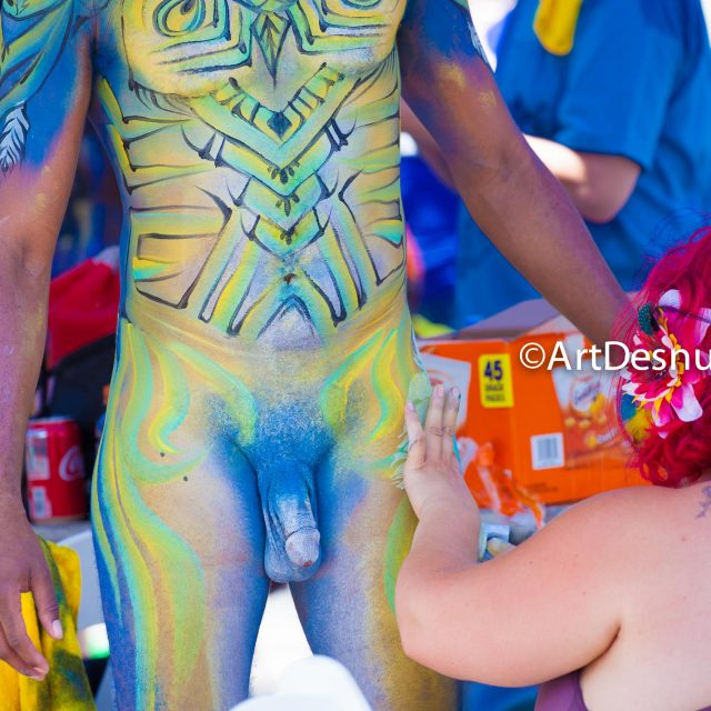 Saturday, July 20, 2019. New York City – Today was the Bodypainting Day 2019. The event was organized by Human Connection Arts. This was the 6th annual event and it was at the Maria Hernandez Park. The park is in the artistic mecca of Bushwick in Brooklyn, NYC. Photo by ArtDesnudo.com