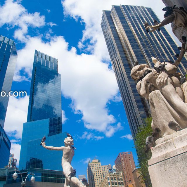 USS Maine National Monument. Merchants' Gate. Central Park. Manhattan, New York City.