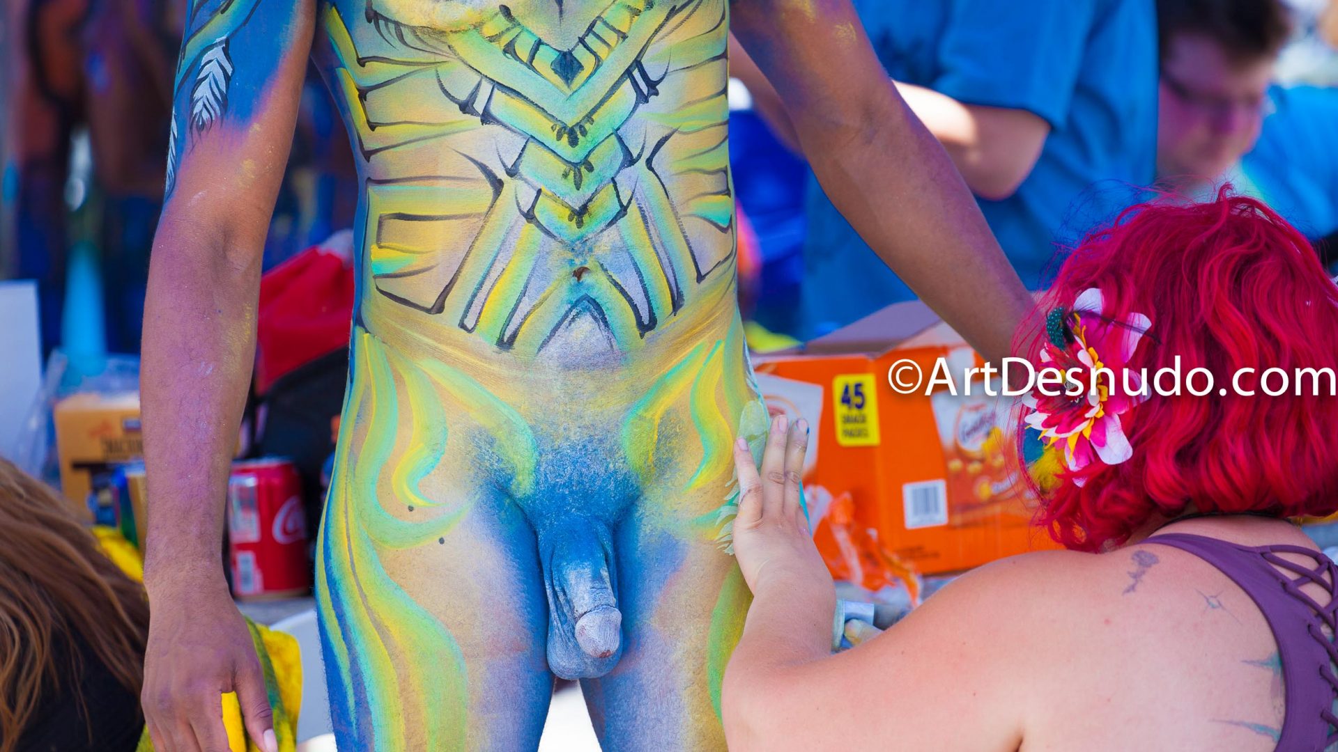 Saturday, July 20, 2019. New York City – Today was the Bodypainting Day 2019. The event was organized by Human Connection Arts. This was the 6th annual event and it was at the Maria Hernandez Park. The park is in the artistic mecca of Bushwick in Brooklyn, NYC. Photo by ArtDesnudo.com