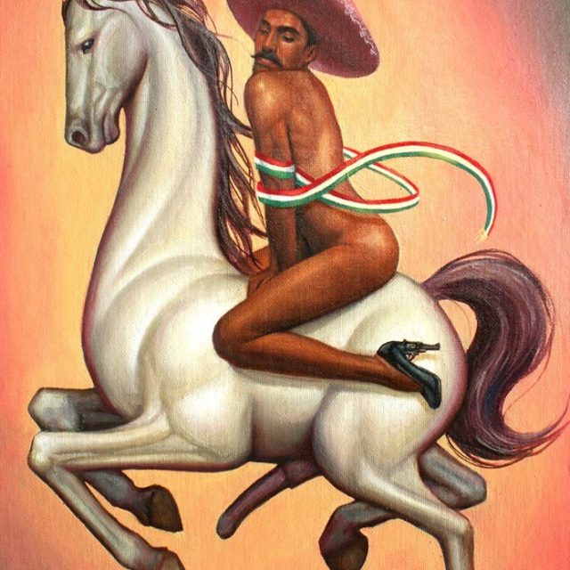 Painting "La Revolución". Photo courtesy of Fabián Cháirez.